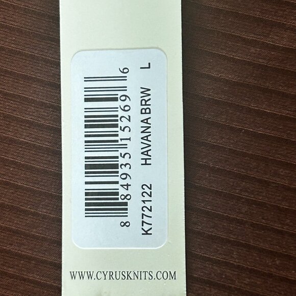 NWT Cyrus Ribbed Brown Top Size L - Picture 4 of 7